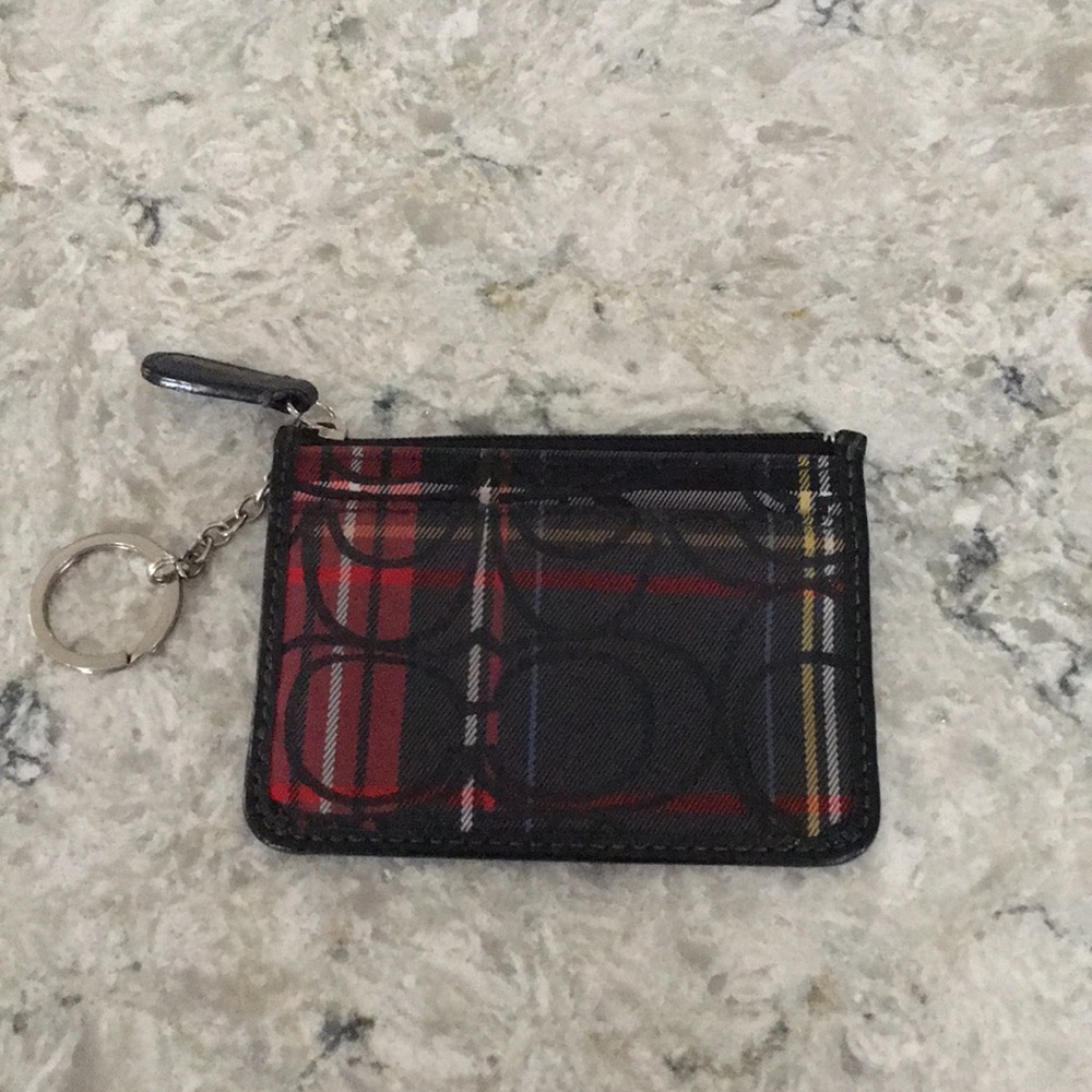 Coach keychain card holder